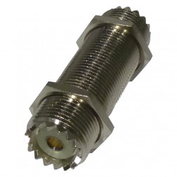 RFU-537 RF Industries UHF Female to Female 2 Inch Threaded Barrel IN Series Adapter