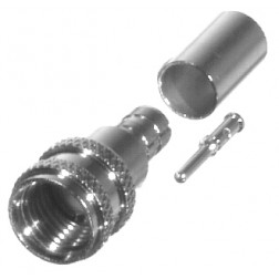 RFU-600-1X RF Industries Mini UHF Male Crimp Connector for Cable Group X