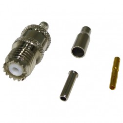 RFU-601-3 RF Industries Mini UHF Female Crimp Connector for Cable Group B