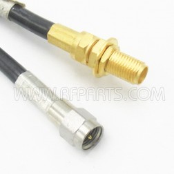 RG58A /U Belden 17.5 Inch Cable Assembly SMA Male to SMA Bulkhead Female (NOS)