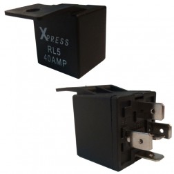 RL5 Xpress Relay SPDT 40 Amp Sealed Plastic Case with Plastic Mounting Tab
