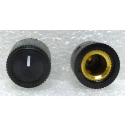 RN201F-2L Raytheon Round Black Knob w/White Pointer