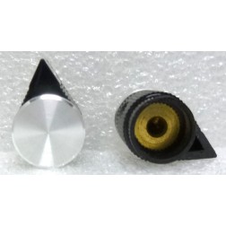 RN205F-MD Raytheon Knob Black w/Arrow Pointer and Chrome Cap