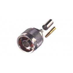 RP-1005-C RF Industries Reverse Polarity Type N Male Crimp Connector for Cable Group C