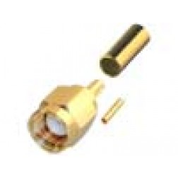 RP-3000-1X RF Industries Reverse Polarity SMA Male Crimp Connector for Cable Group X