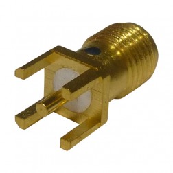 RSA-3350-1 RF Industries SMA Female Vertical PCB Mount Connector