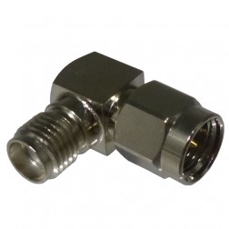 RSA-3402 RF Industries Right Angle SMA Male to SMA Female In Series Adapter