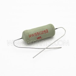 RW55G252 Ward Leonard Wirewound Resister 2.5KOhm 10 Watt (NOS)