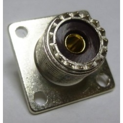 83-1R-B Amphenol UHF Female 4 Hole Flange Chassis Mount Connector