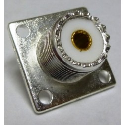 1-SO239 UHF Female 4 Hole Chassis Mount Connector