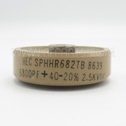 SPHHR682TB HEC Doorknob Capacitor 6800pf 2.5Kv -20/40% (Pull)