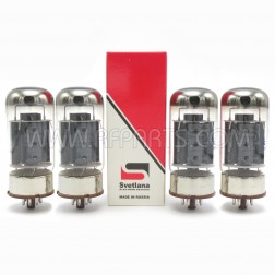 6550C Svetlana High Performance Audio Beam Power Pentode Matched Quad (4) (NIB)