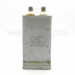 TJU-10040 Cornell-Dubilier Oil-Filled Capacitor 4mfd 1000vdc (Pull)
