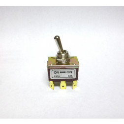 TS1 Toggle Switch, DPDT, 10a 250v, ON - ON