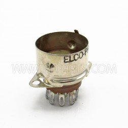 TS103P01 ELCO 9 Pin Phenolic Tube Socket Chassis Mount Pre-Tinned (NOS)
