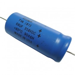 TVA1613 Sprague "ATOM" Axial Electrolytic Capacitor 60uf 350v