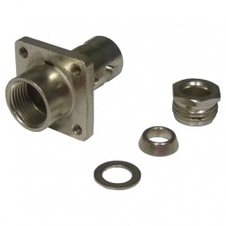 UG291/U Amphenol BNC Female Clamp Connector, 4 Hole Panel Mount (NOS)