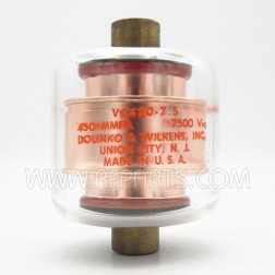 VC450-7.5 Dolinko & Wilkens Fixed Vacuum Capacitor 450pf 7kv (Pull)