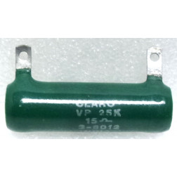 VP25K-15 Wirewound Resistor, 15 ohms 25 watts, Clarostat