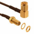 Straight Bulkhead to Right Angle Plug